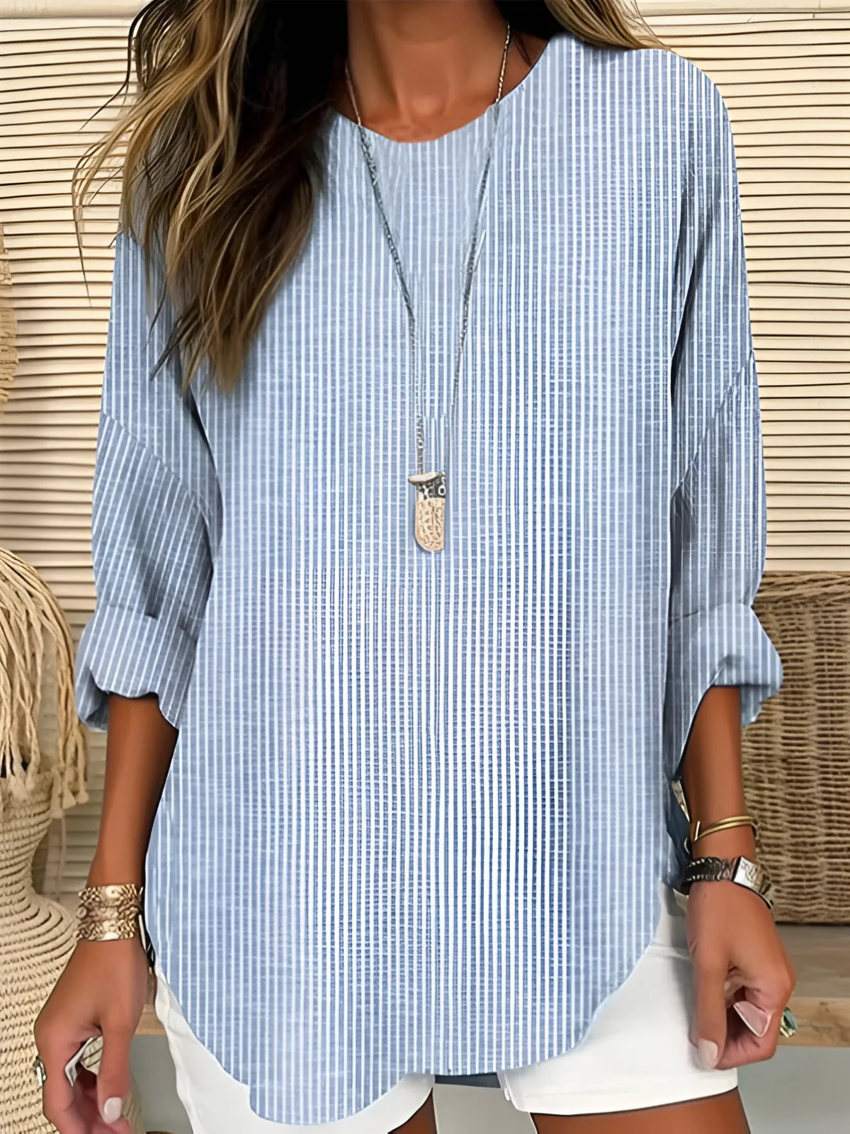 Cecilia | Trendy Striped Blouse