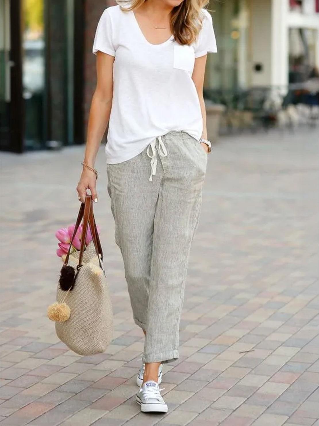 Harper | Women's Casual Drawstring Straight-Leg Casual Pants