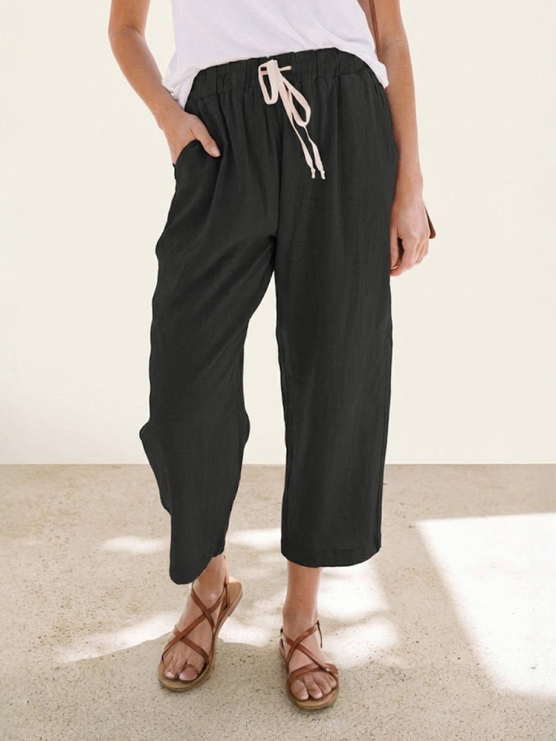 Harper | Women's Casual Drawstring Straight-Leg Casual Pants