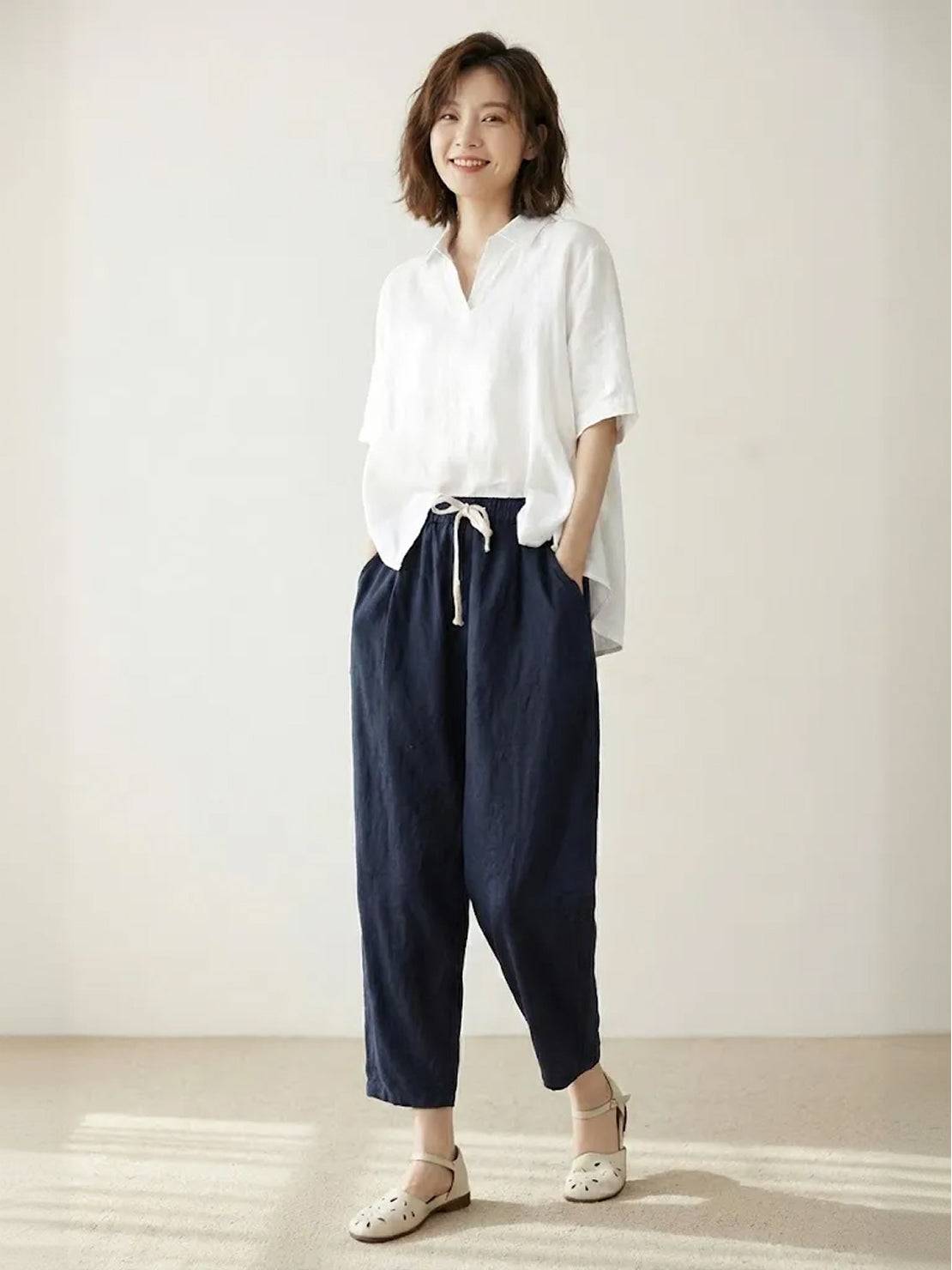 Harper | Women's Casual Drawstring Straight-Leg Casual Pants
