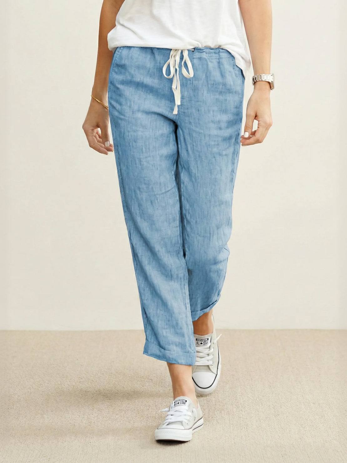 Harper | Women's Casual Drawstring Straight-Leg Casual Pants