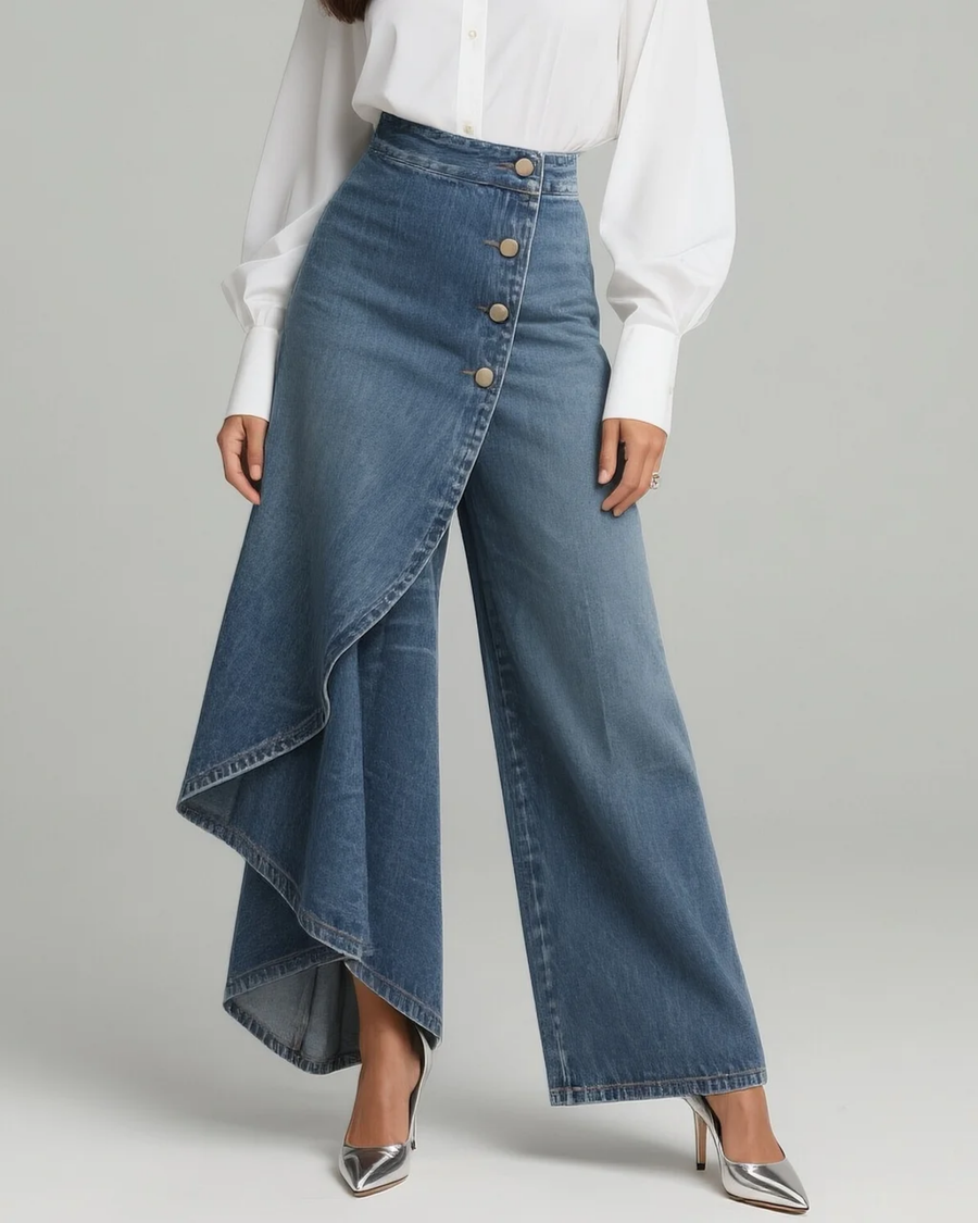 Celeste | Women's High Waisted Wide Leg Wrap Pants