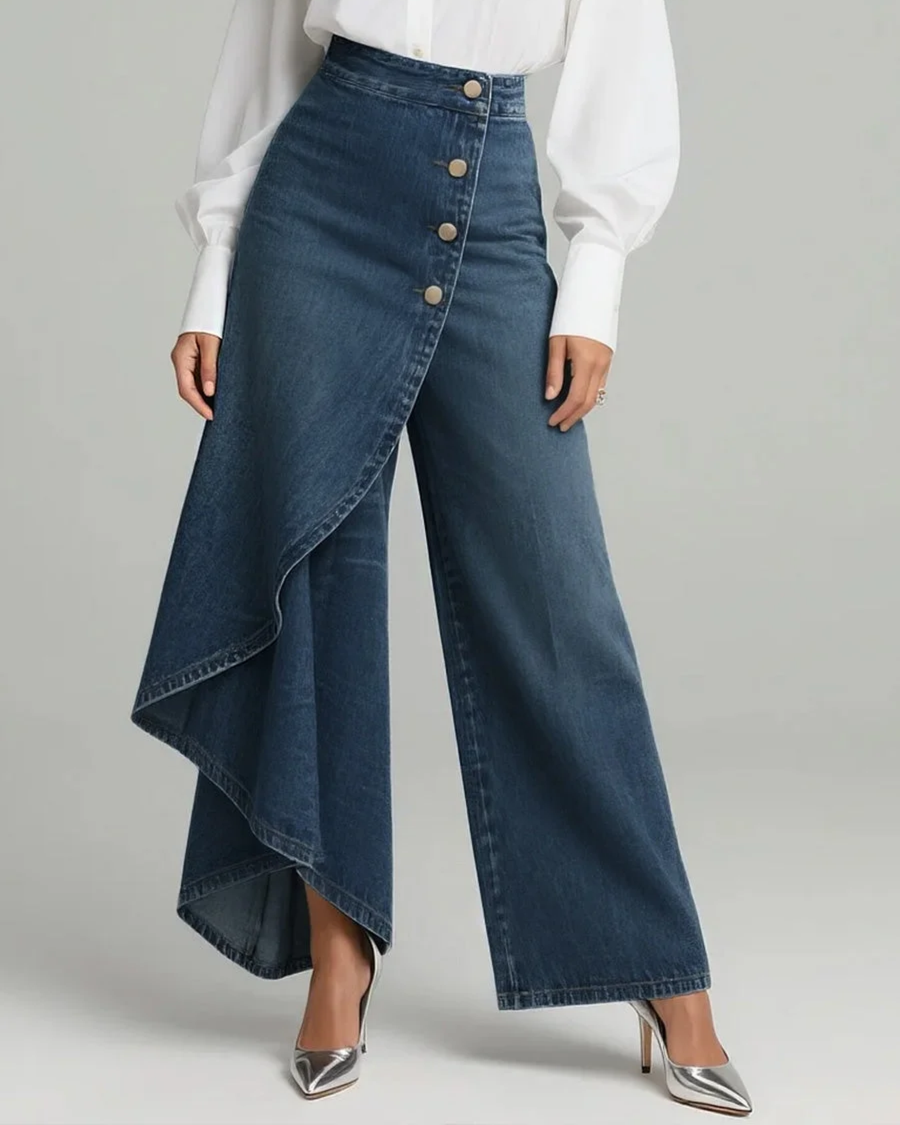 Celeste | Women's High Waisted Wide Leg Wrap Pants