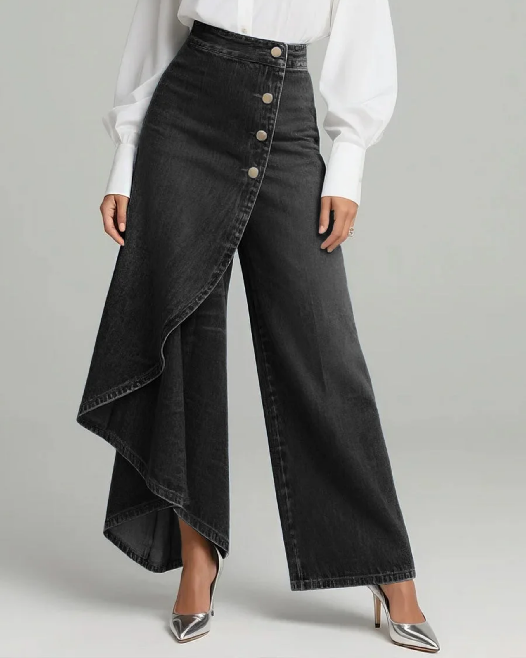 Celeste | Women's High Waisted Wide Leg Wrap Pants