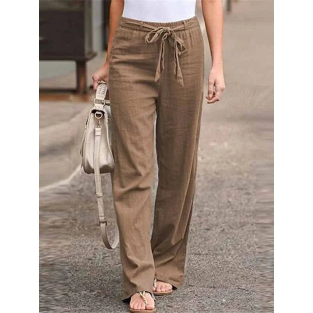 Clementina | Women's Drawstring Wide Leg Pants