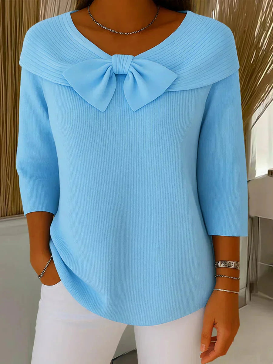 Remi™ Elegant Knitted Bow Top