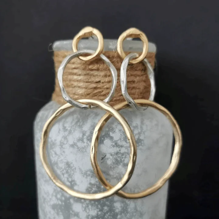 Elara | Vintage Gold & Silver Earrings