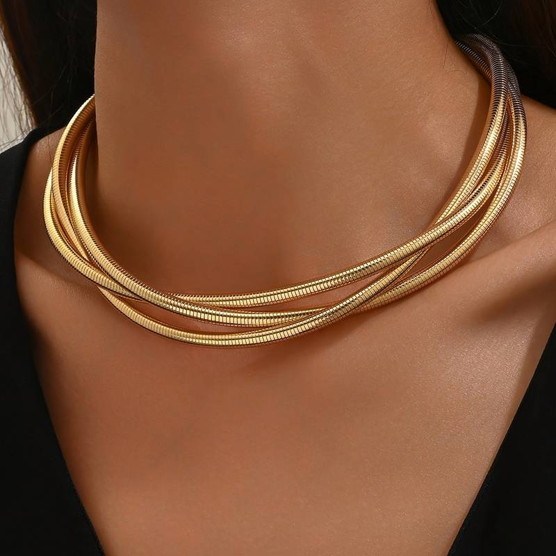 Kaira | Vintage Layered Gold Chain Necklace