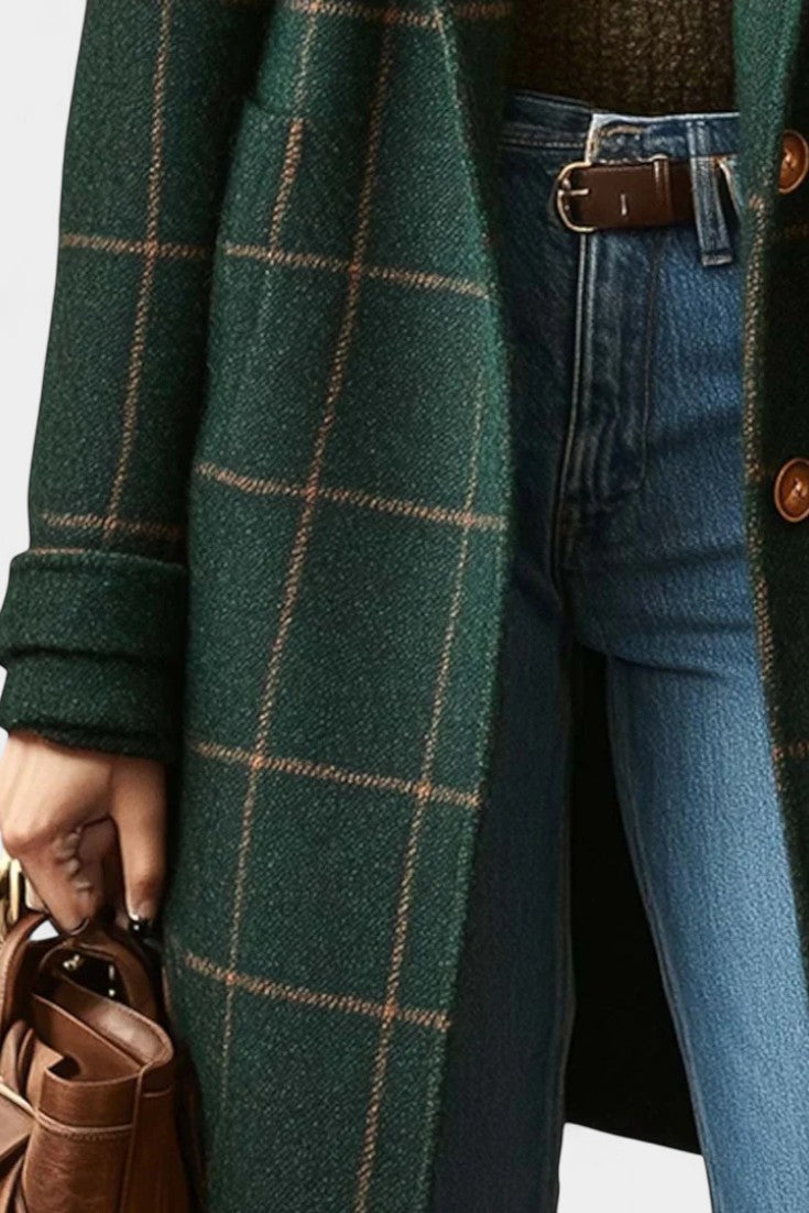 Saphira Classic Fitted Check Coat