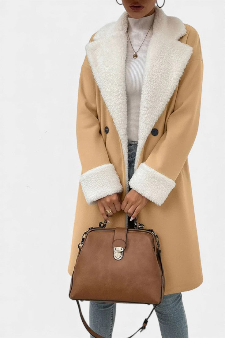 Romina Mid-Length Tailored Coat with Fleece Lining