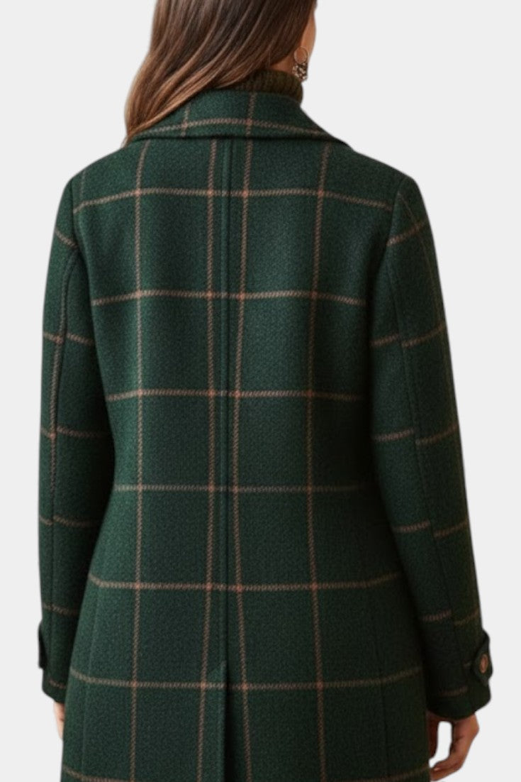 Saphira Classic Fitted Check Coat