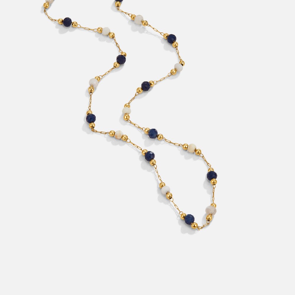 Low-Set Stone Necklace