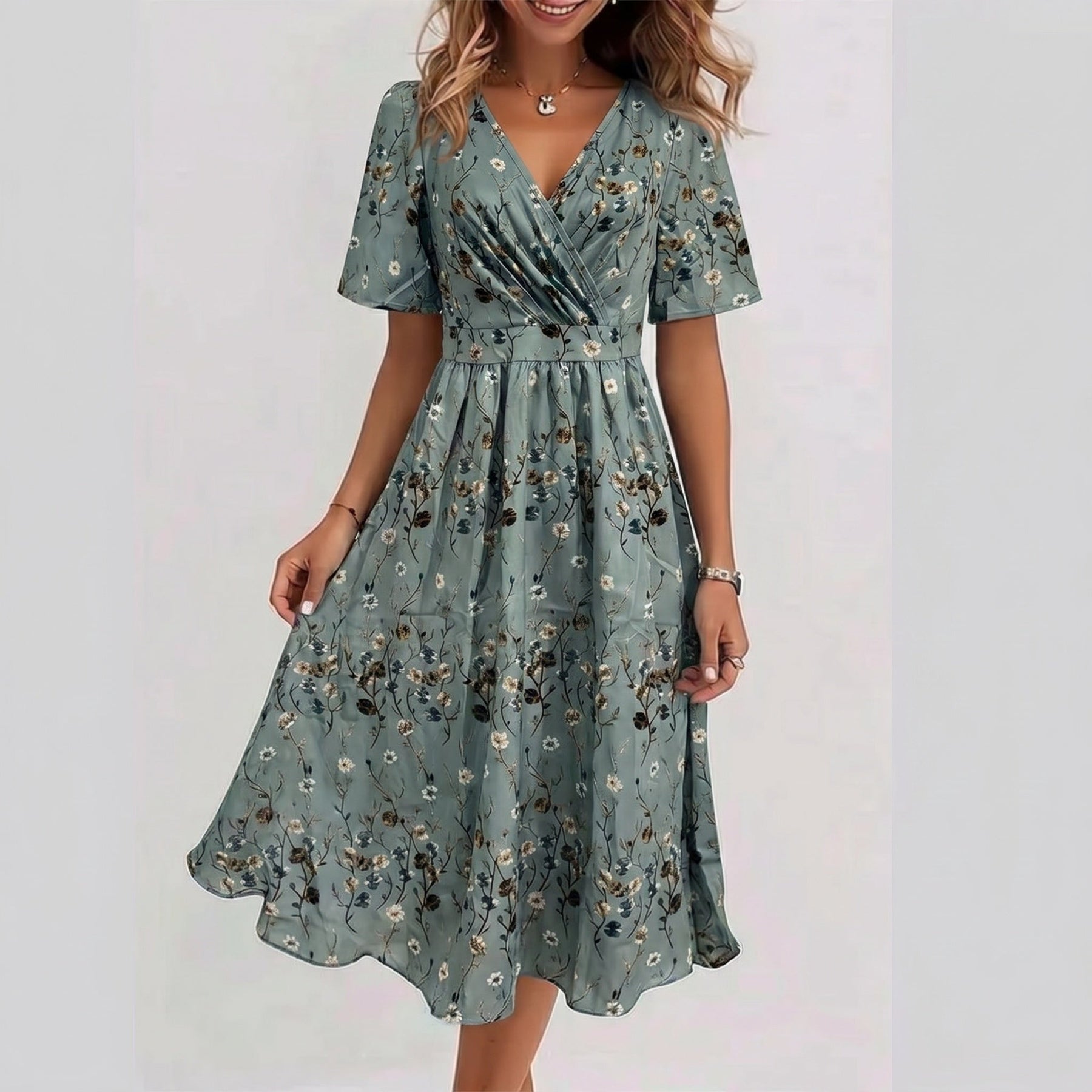 LAVINA™ – Vibrant Boho Midi Dress