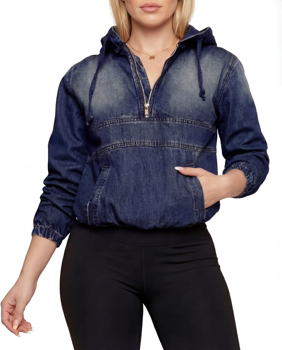TABITHA™ – Casual Half Zip Hoodie Pullover