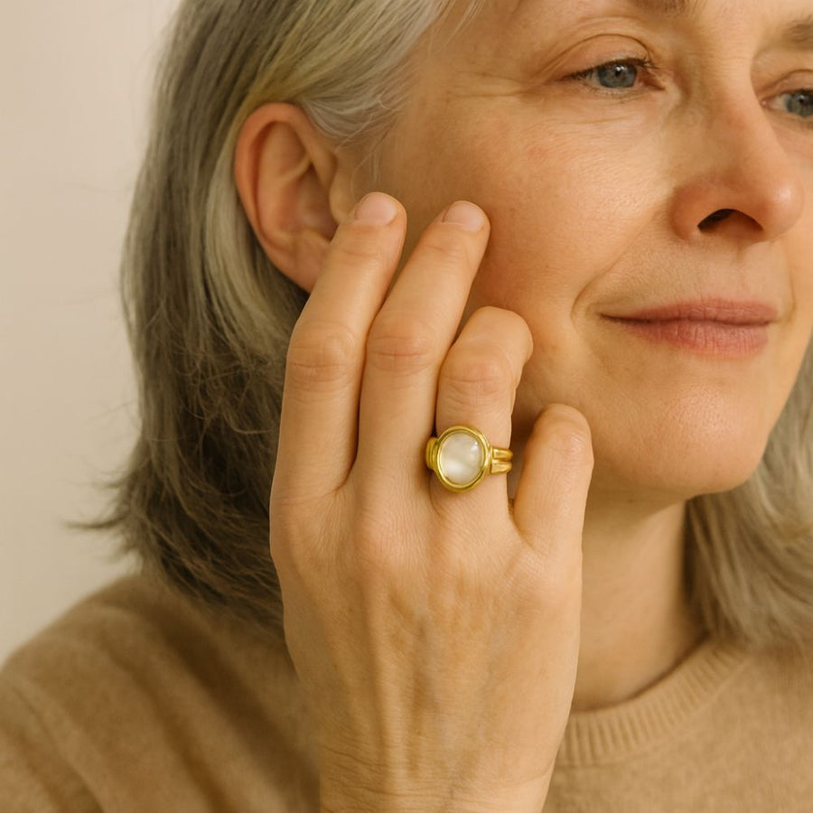 Elegant All Pearl Ring