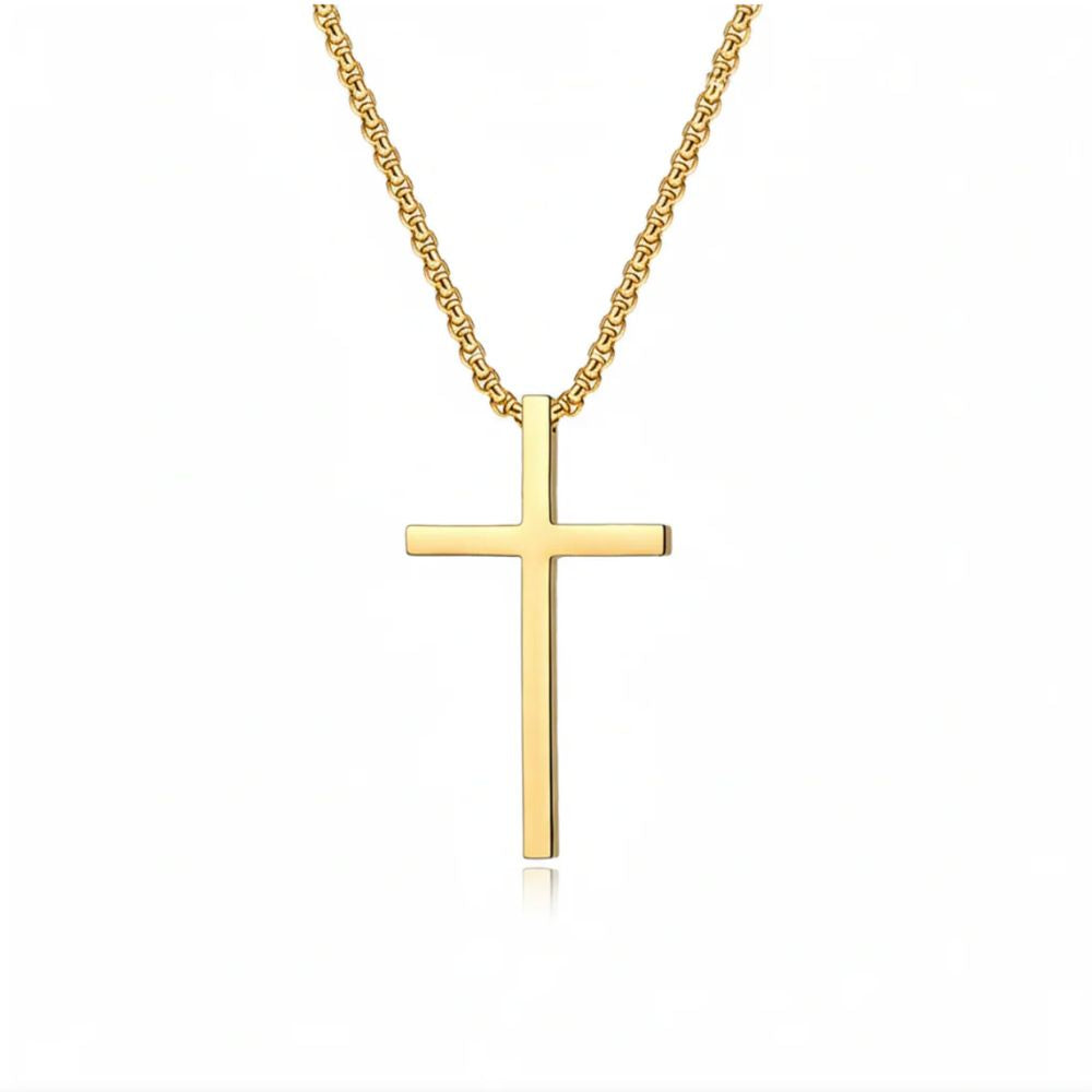 Bezel Cross Necklace