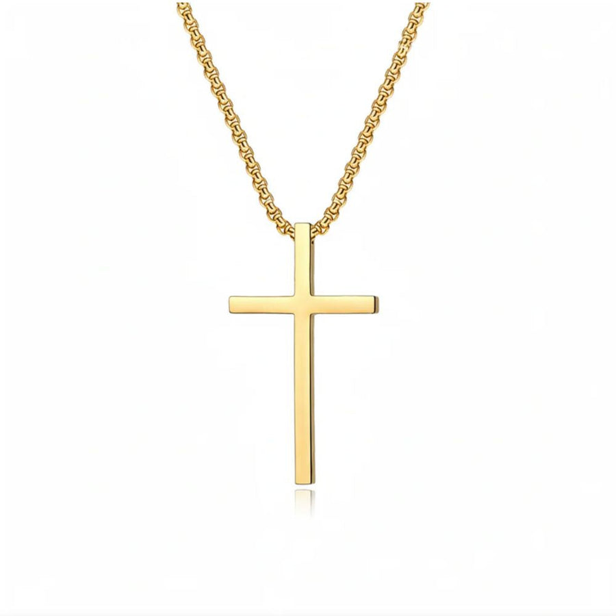 Bezel Cross Necklace