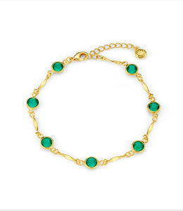 Emerald Link Chain Bracelet