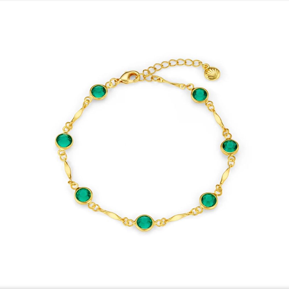 Emerald Link Chain Bracelet