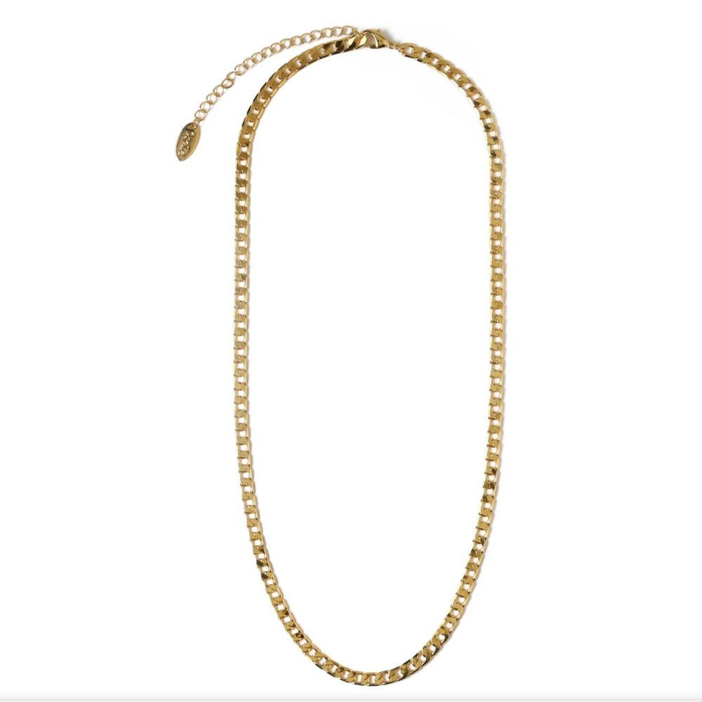 Flat Link Curb Chain Necklace