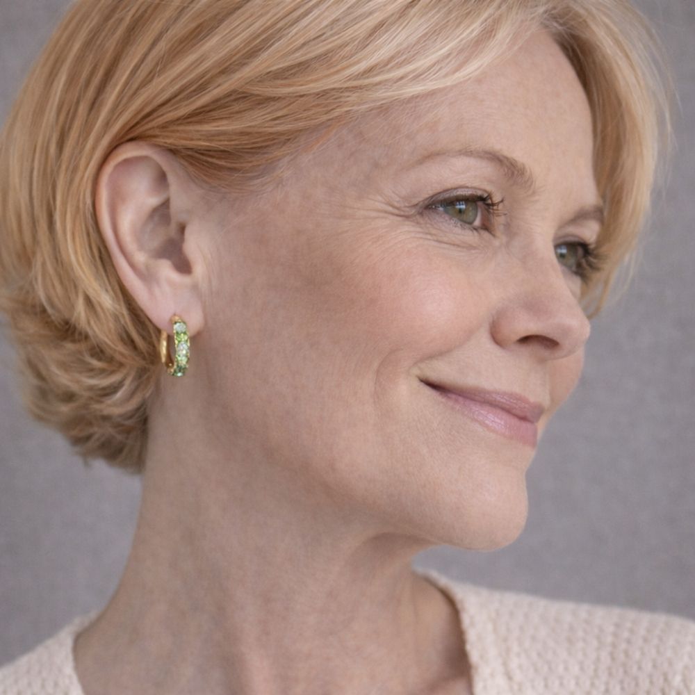 Green Diamond Earrings