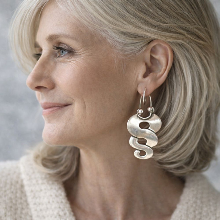 Vintage Thick Spiral Earrings