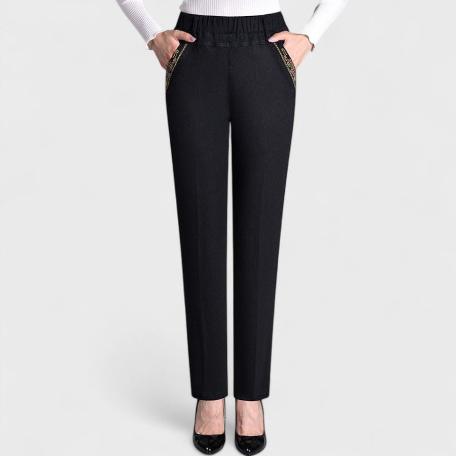 Marian | Women's Stretch Jeans with Side Pockets and Elastic Waist