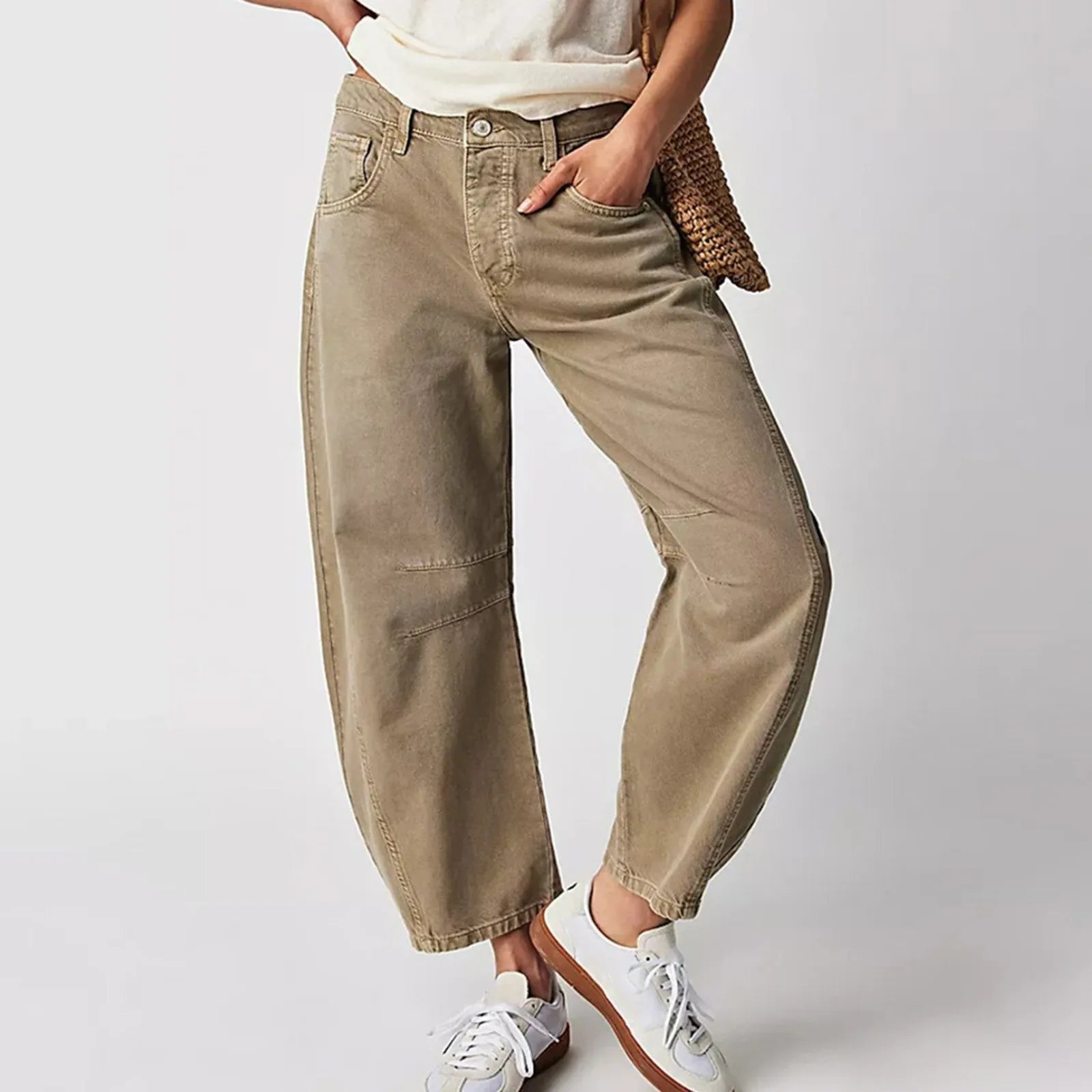 Barrel | Women's High Waist Barrel Leg Jeans Relaxed Fit Denim